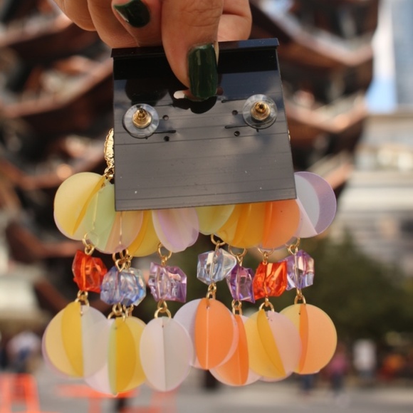 New Colorful tassel dangle sweet dainty statement - Picture 7 of 7